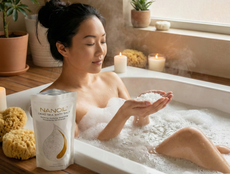 nanoil badesalt badekar