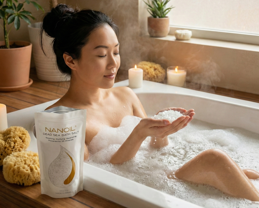 nanoil badesalt badekar